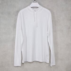 The Men's Store Cotton Slub Hoodie White Size XXL